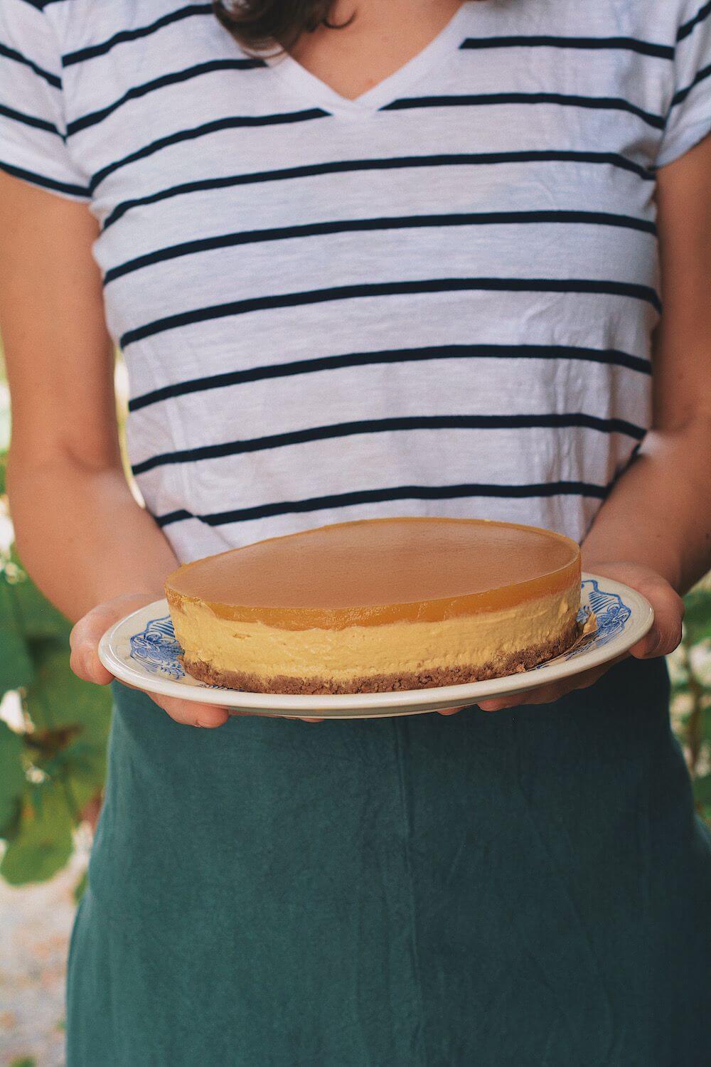 TARTA FRÍA DE MANGO Y COCO fácil y sin horno Las María Cocinillas