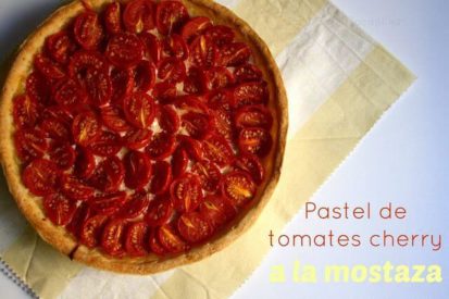 Mari Cocinillas - Pastel de tomamtes cherry a la mostaza