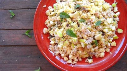 Mari Cocinillas - Ensalada de bulgur con pollo, manzana y pasas