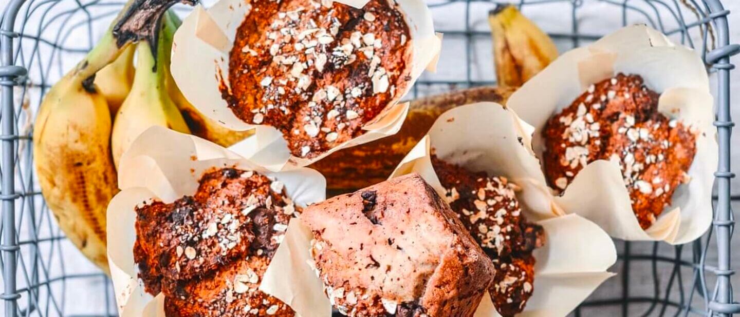Muffins de platano y avena Mari Cocinillas